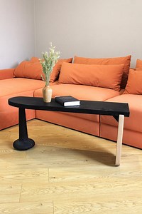 Rustic Wooden Coffee Table, Small Black Bench Table, Rectangular Living Room Tale - Etsy