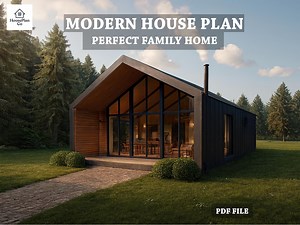 Scandinavian Style House Plan | Minimalist Cabin | Cozy Family Home Layout | PDF - Etsy Australia
