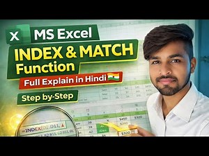 💥 Ms Excel INDEX & MATCH Function Full Explain in Hindi | Advanced Excel Formula Explained 🤔