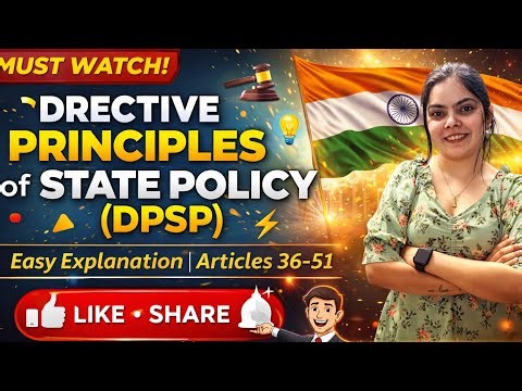 Directive Principles of State Policy (DPSP) Explained | Part 4 of Indian Constitution📈⚡️💯
