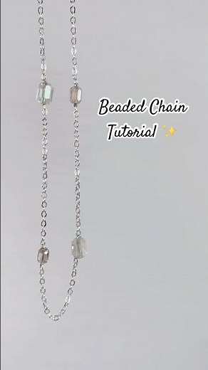 ✨ Easiest way to connect beads to chains 💫 #diynecklace #diyjewelry #begginers #tutorial #handmade
