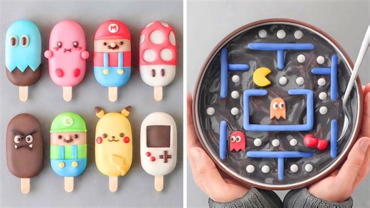 Retro game cake pops & maze cake