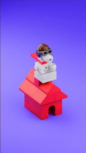 LEGO Snoopy Doghouse MOC 🐶 Mini Brick Build #lego #manybricks #brick