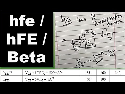 {362} hFE / hfe / Transistor Beta / Amplification Factor / DC Beta / AC Beta in BJT Transistor
