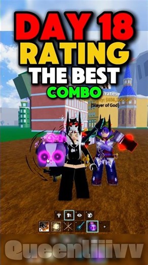 RATING THE BEST COMBO ON BLOX FRUITS DAY 18 | #Shorts #bloxfruits #roblox #queenliiivv #onepiece