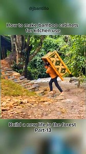 how to make bamboo cabinets for kitchen use #viralreels #fyp #followers #survival | Jerwin Bantillo