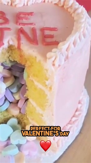 Exploding Candy Heart Cake 🩷 Easy Valentine's Day Dessert!
