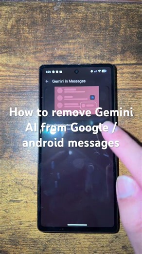 How to remove Gemini AI from Google / android messages