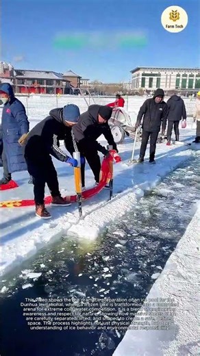 Ice Sawing Action: Making a Pool for the Dunhua Invitational