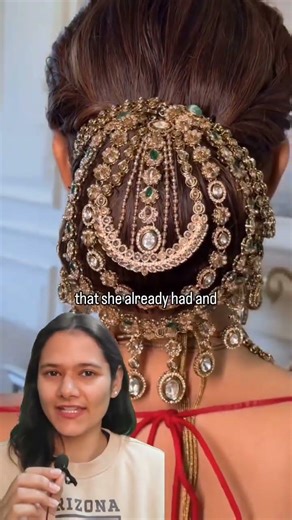 This hairstyle is your next wedding hair accessory inspo #indianwedding