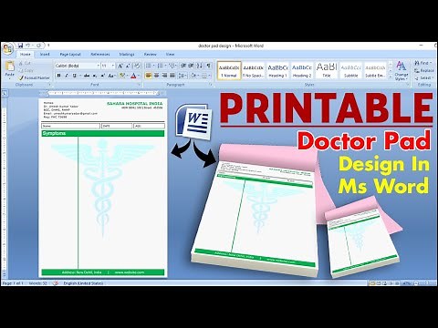 Printable Doctor Letterpad Design in Microsoft Office Word Tutorial || Letterhead Design Ms Word