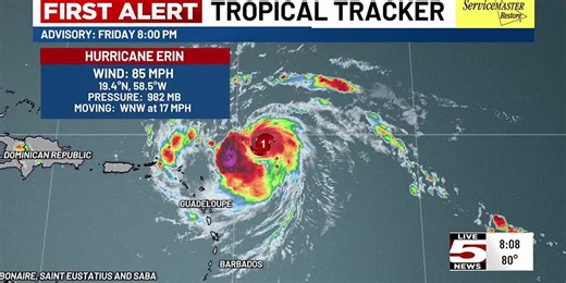 VIDEO: TRACKING THE TROPICS: Hurricane Erin forms in the Atlantic