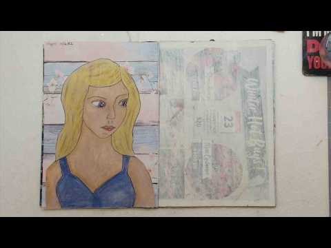 Quirky Girl flip through and add collge to journal