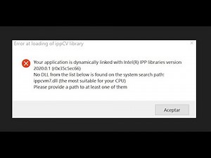 PhotoShop:Error Your application is dynamically linked with Intel(R) IPP libraries version 2020.0.1.