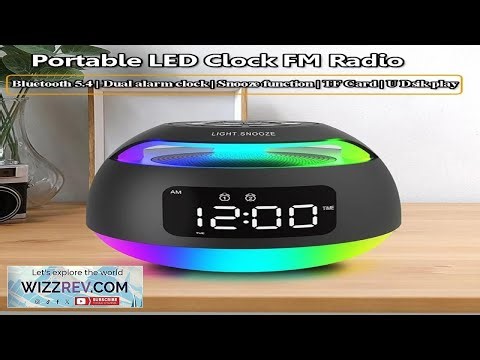 Portable LED Clock FM Radio RGB Colorful Light Radios Receiver Wireless Bluetooth