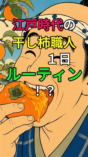 【江戸時代の干し柿職人、１日ルーティン！？】#江戸#雑学#shorts