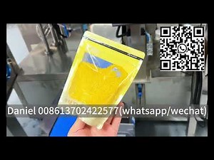 How to packing the grain oats cereal into bag by doypack packing machine