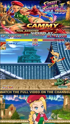 🎮 SUPER STREET FIGHTER 2 TURBO - CAMMY DEFEATED RYU WITH DEVASTATING COMBOS TOOL ASSISTED SUPERPLAY