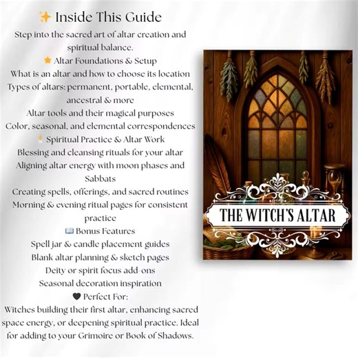 DIY 40-page Guide to Building a Witch's Altar – Practical Instructions | Guide to Witchcraft and Hoodoo | Altar Setup, Location, Design, Help, and Much More - Etsy