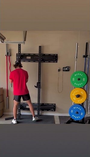 Space-Saving Folding Squat Rack!