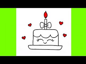 Kolay Pasta Çizimi, Sevimli Pasta Nasıl Çizilir, Kolay Çizimler