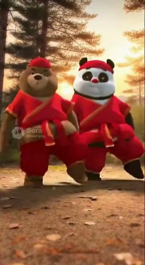 Panda vs Bear Dance Battle 🐼🔥 | Crazy Energy Moves