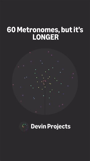 Hypnotizing Pendulum Wave Animation for 7 Minutes