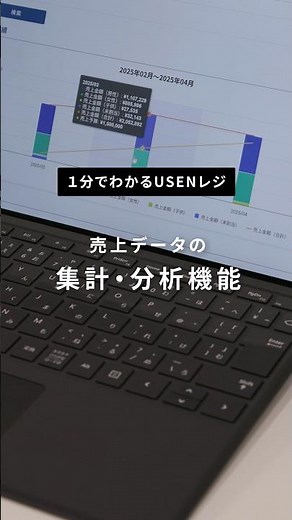 売上データの集計・分析機能｜１分でわかる！USENレジ #USENレジ #USEN #レジ #管理画面