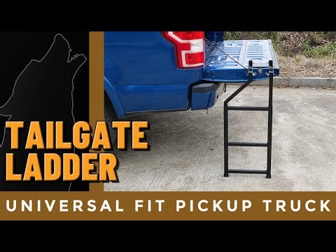 Universal Fit Pickup Truck Tailgate Ladder install from Wolfstorm Offroad (WSAJ101-BX)
