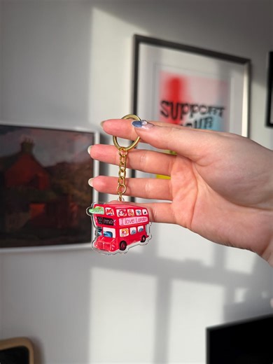 London Bus Keychain | Red Double Decker Keyring - Etsy