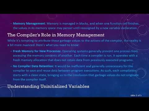 Understanding the Role of the Compiler in Assigning Garbage Values in C Programming