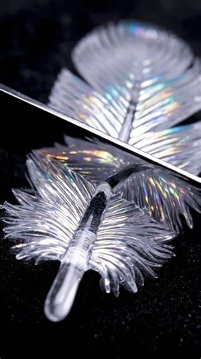 ASMR [Crystal Feather Slicing ] 💤 Deep Sleep & Anxiety Relief | Mindful Cuts by Dipen #relaxing