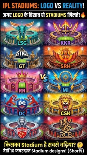 TATA IPL 2026 TEAMS LOGO TO STADIUM DESIGN🤯 #shorts