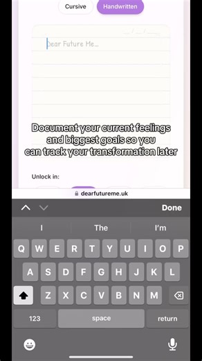 Send Your Future Message: Documenting Your Goals