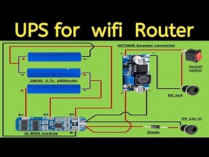 How to make ups for WIFI router / 3s BMS module wiring diagram