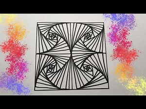 ⭐ How to draw optical art | Step by step optical art ⭐