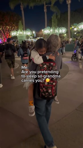 Follow for more family travel fun! 🏰 100% real moment here 🤪 I mean, sometimes she’s legit sleeping…but this time we made a comment & called her out on smiling because we know she heard us 🤣🤣🤣 BTW: if you DO have a sleeping kid in your stroller, did you know you can walk through Downtown Disney to get to the Mickey & Friends parking lot? After a long day at Disneyland, sometimes a few extra steps is way better than wrestling with the stroller & a sleeping kid onto the tram at 10pm 😮‍💨 | F