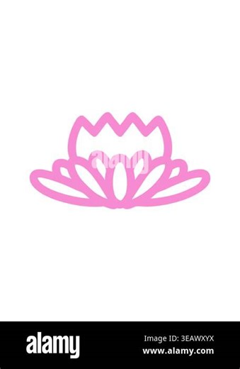 jiggle and pause animation of lotus flower symbol icon Stock Video Footage - Alamy