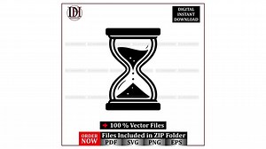 Hourglass Sand Timer Vector Art: Editable SVG, PNG, PDF Design - Etsy Canada