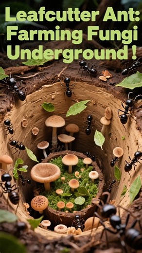 Leafcutter Ant: Farming Fungi Underground! #shorts