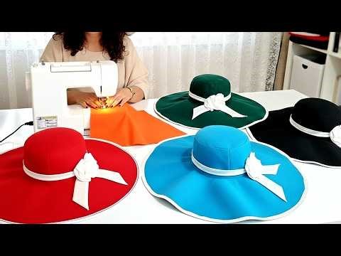 How to Sew a Wide-Brim Sun Hat 👒✨ | Easy DIY Fabric Hat (No Straw!)