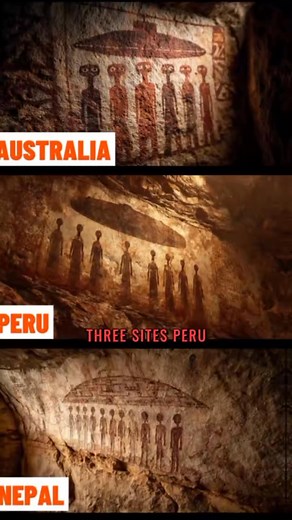 70K views · 1.7K reactions | Alien Cave Carvings/Paintings were found in 3 different parts of the world. Australia, Nepal & Peru but the shocking part is these carvings are extremely identical. How are these similar carvings found in different parts of the world or is this just a coincidence? #fyp #ancienthistory #sumer #hiddentruth #mystery | Truth Vault | Facebook