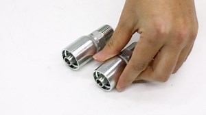 1/2’’ Hose x 1/2’’ NPT Male Hydraulic Hose Crimp Fittings, 10PCS Set for Single Wire Hydraulic Hose