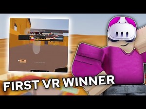 World’s FIRST EVER VR WINNER... (Roblox Arsenal)