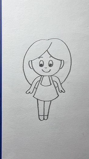 How to draw a doll step by step for beginners