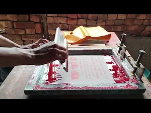 How to Polythene Bags Screen Printing// Plastic Carry Bags Screen Printing