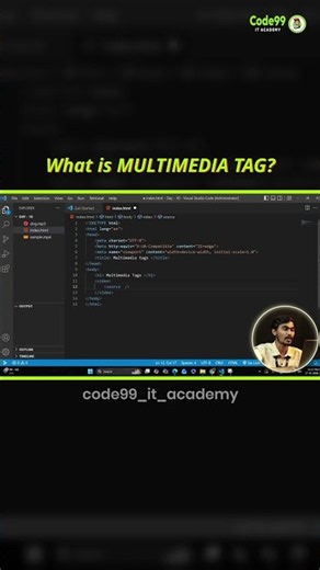 Multimedia Tag in HTML Explained in 30 Seconds | Episode 12 Part 2