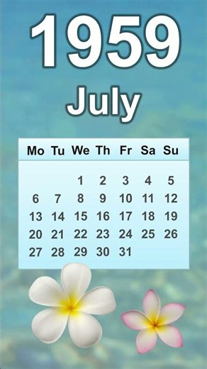 July 1959 Calendar