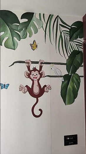Children Room Wall Painting | Jungle Theme Wall Art | Room Makeover