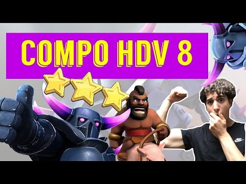 LA MEILLEURE COMPO D'ATTAQUE HDV 8 GDC SUR CLASH OF CLANS !